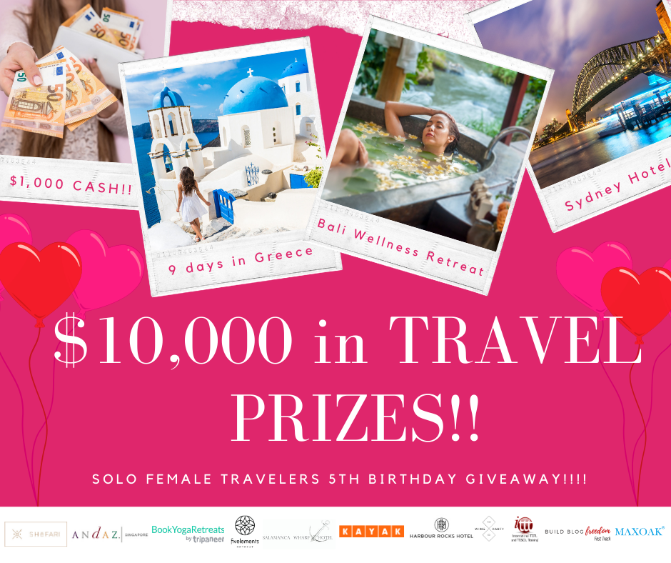 The world’s first community of Solo Female Travelers turns 5, gives away $10,000 in travel prizes