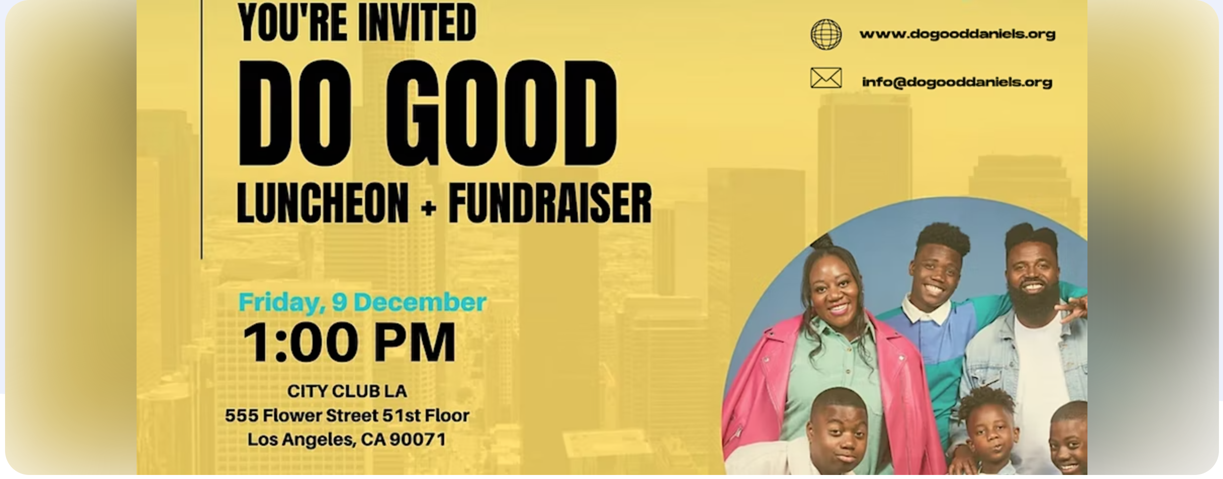 The Do Good Daniels Family Foundation hosts high profile fundraising luncheon at City Club LA to award community members and give away youth scholarships