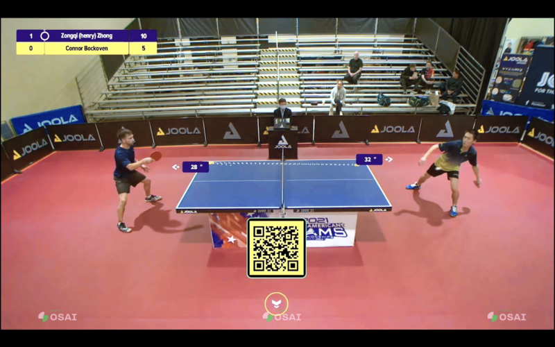 North American Teams Championships 2021 live streamed table tennis in Mixed Reality powered by OSAI